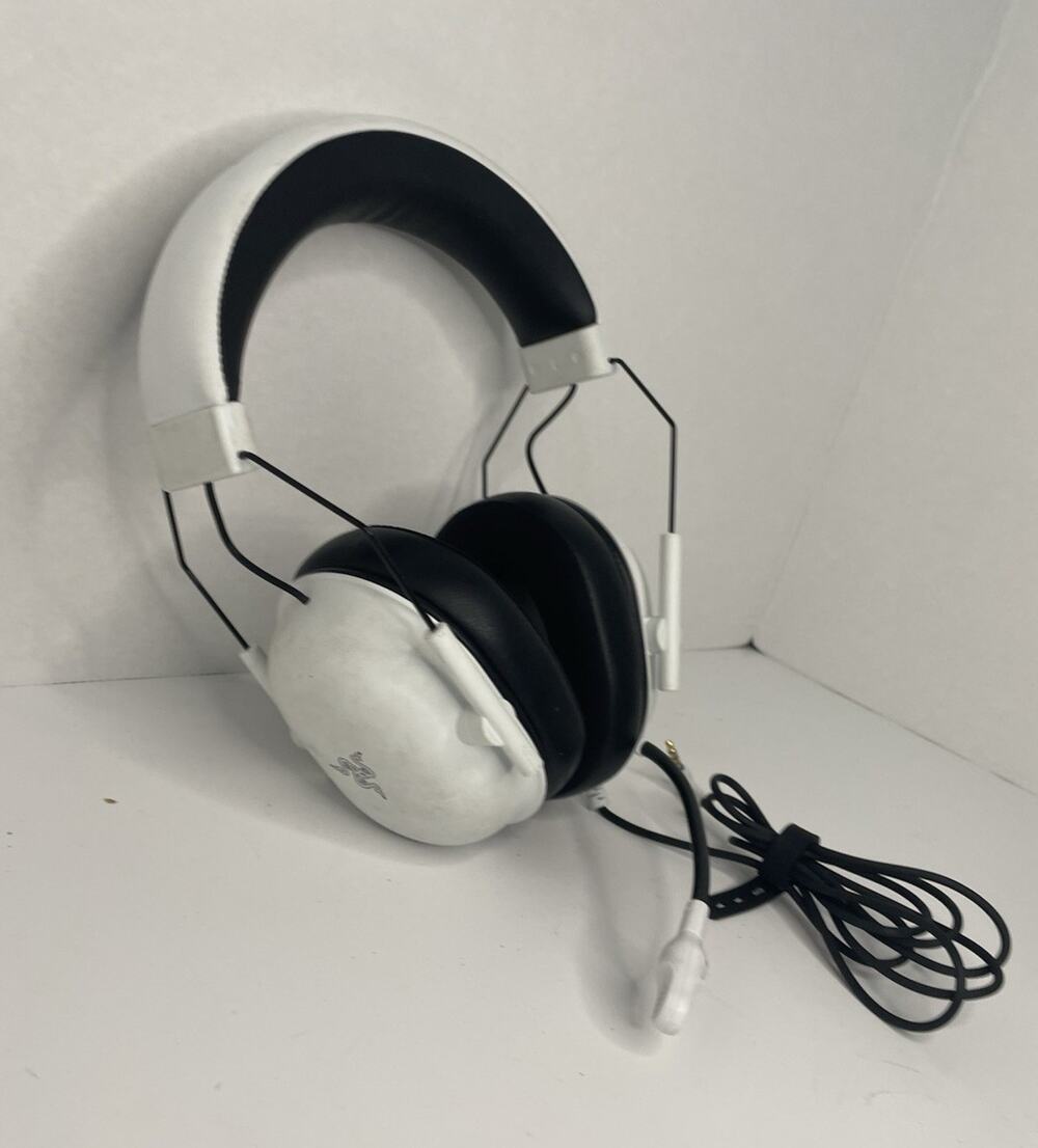Razer v2x Wired Over-Ear Gaming Headset USB/3.5mm Boom Mic White/Black